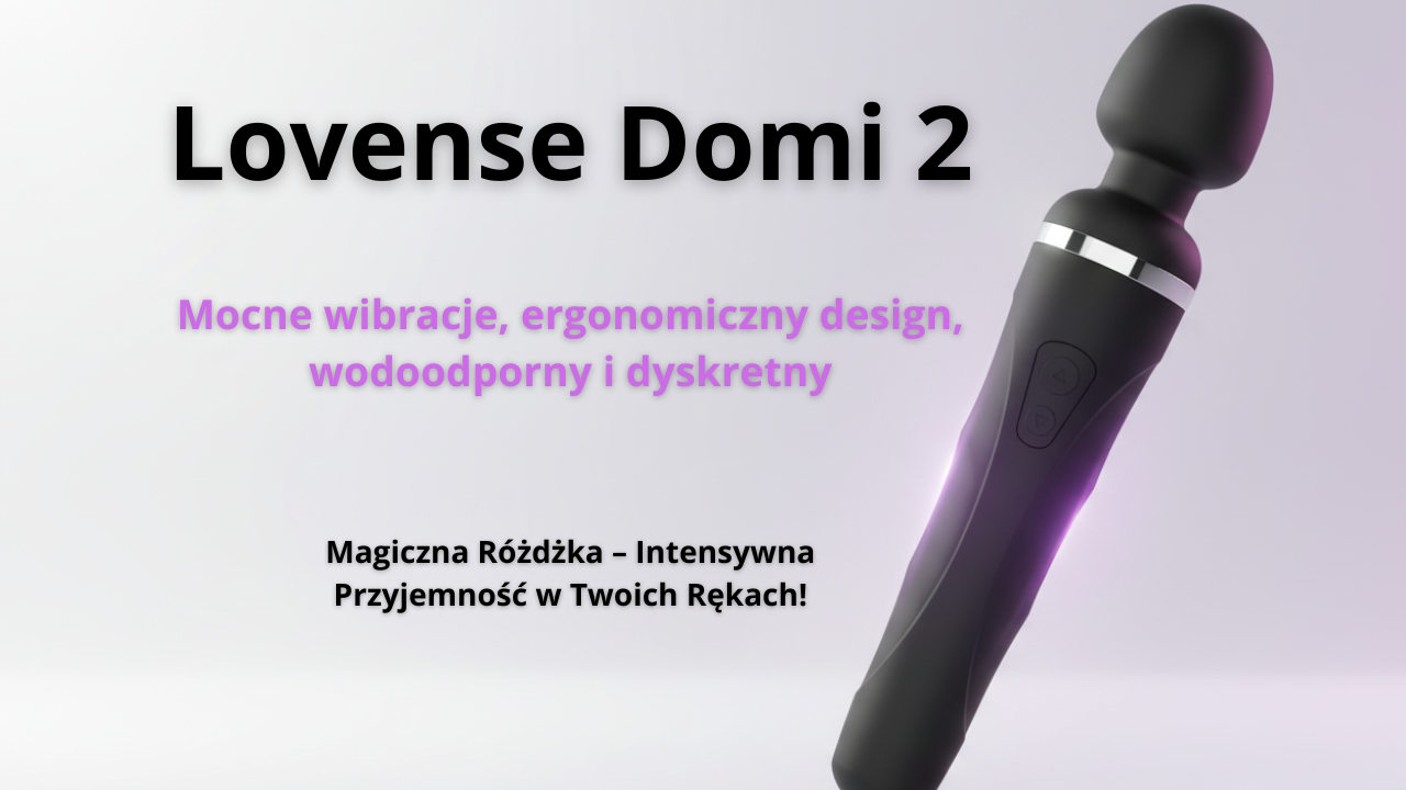 Lovense Domi 2 Czarny - Bezprzewodowy Masażer Bluetooth, Programowalny