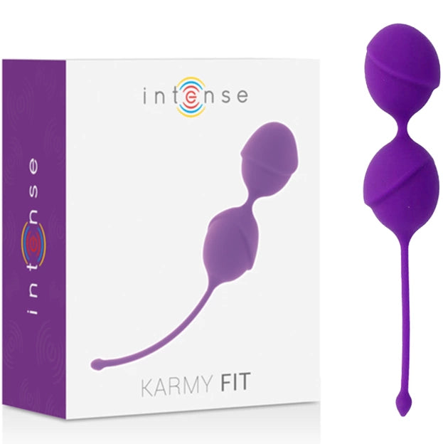 Intense Karmy Fit silikonowe kulki ćwiczące mięśnie liliowe 96g