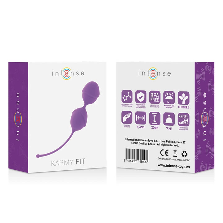 Intense Karmy Fit silikonowe kulki ćwiczące mięśnie liliowe 96g
