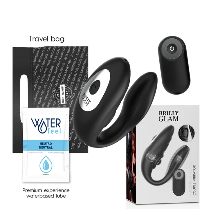Brilly Glam COUPLE Pulsing &amp; Vibrating - Model dla Par z Pilotem, Fioletowy