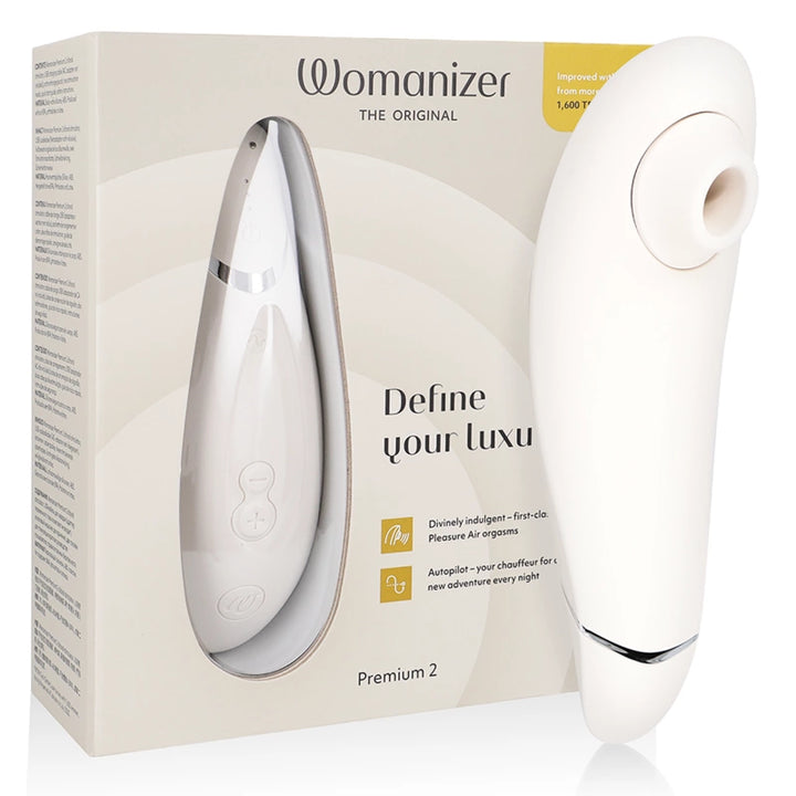 Womanizer Premium 2 - air stimulator, grey, 14 levels, IPX7