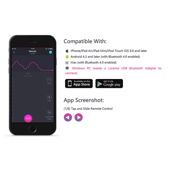 Lovense Lush 2 - Wibrujące Jajko Bluetooth z Aplikacją, Rożowe