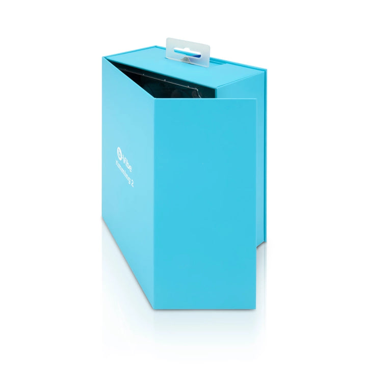b-Vibe Rimming Plug 2 Teal - zdalnie sterowany system rotacyjny, silikon
