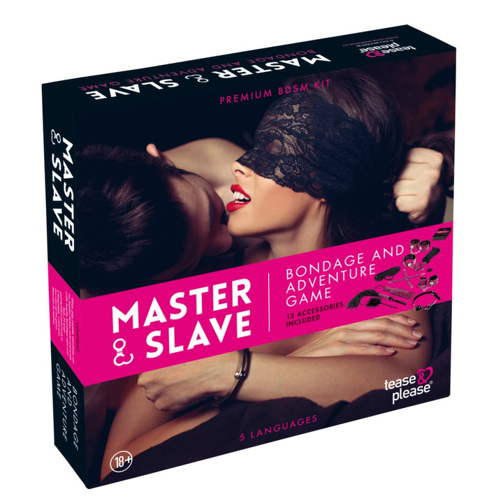 Bijoux Indiscrets Master & Slave Bondage Game Magenta - Set with Accessories
