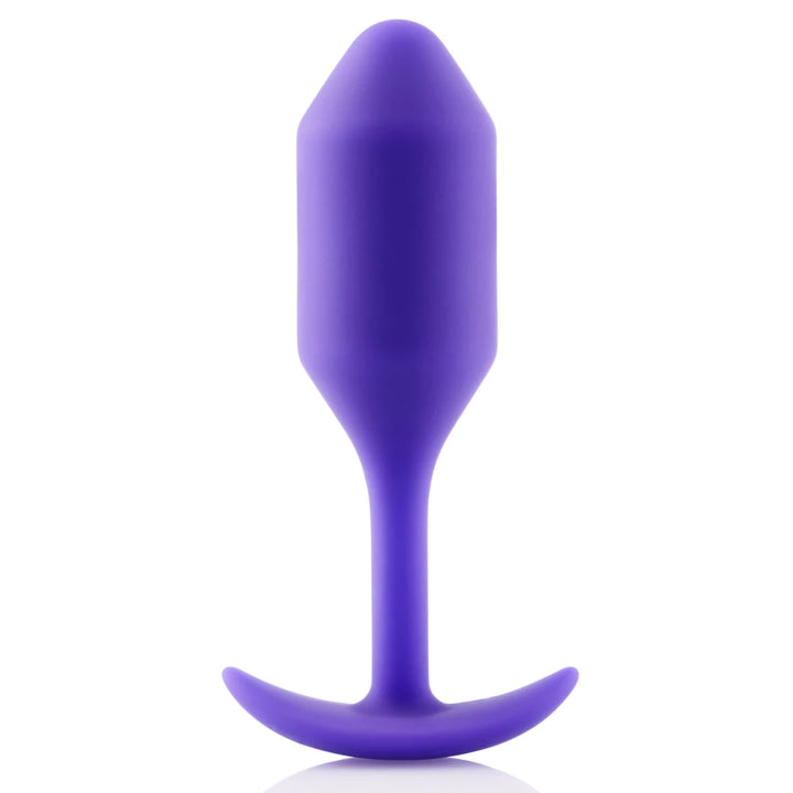 b-Vibe Snug Plug 2 Purple - anatomical silicone model, size M