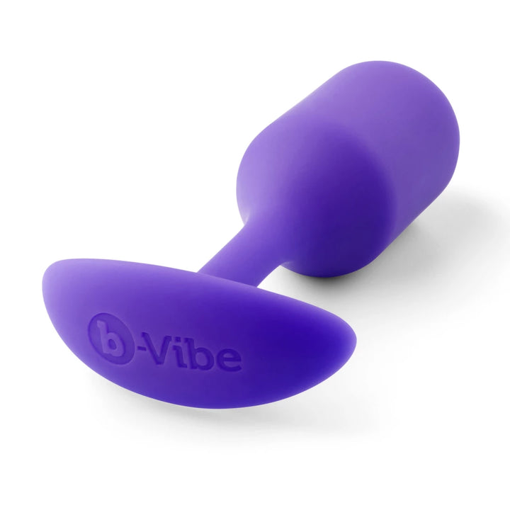 b-Vibe Snug Plug 2 Purple - anatomical silicone model, size M