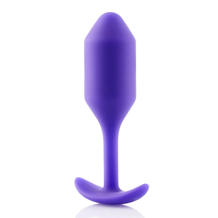 b-Vibe Snug Plug 2 Purple - anatomical silicone model, size M