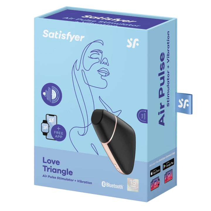 Satisfyer Love Triangle Black - Model with Air Pulse System and Bluetooth