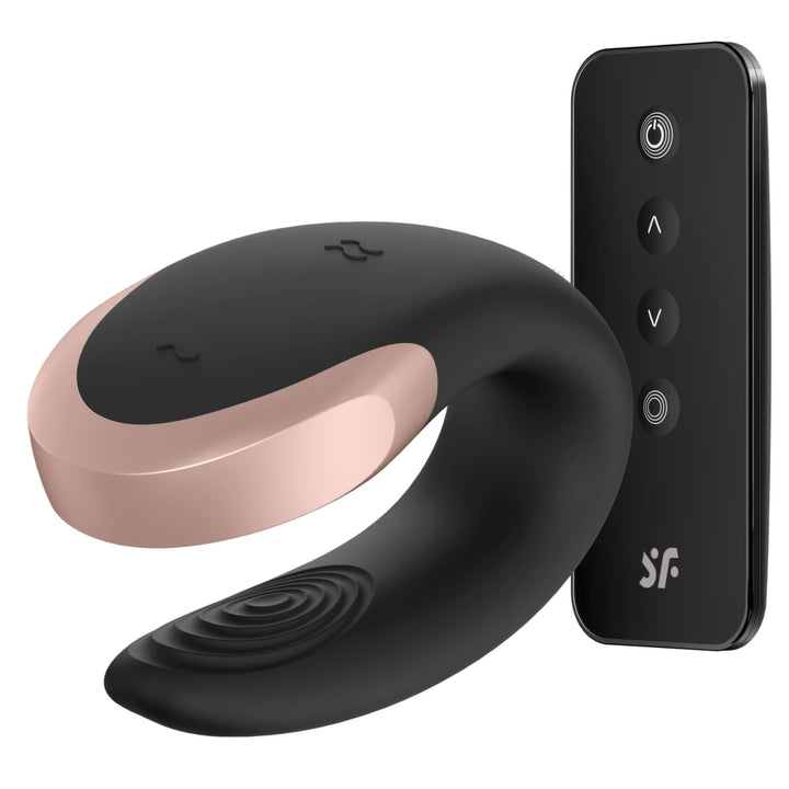 Satisfyer Double Love Black - a model for couples, app and remote controlled