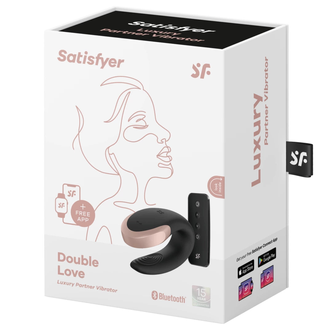 Satisfyer Double Love Black - a model for couples, app and remote controlled