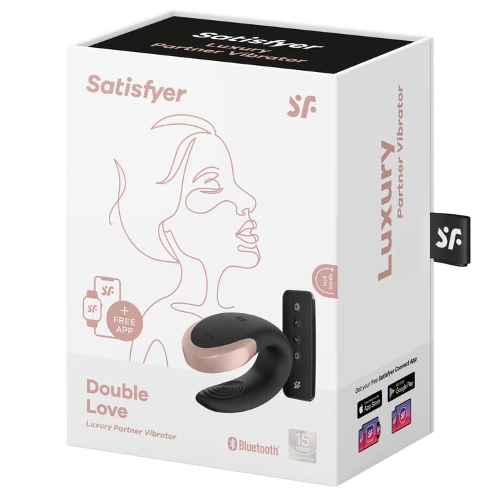 Satisfyer Double Love Black - a model for couples, app and remote controlled