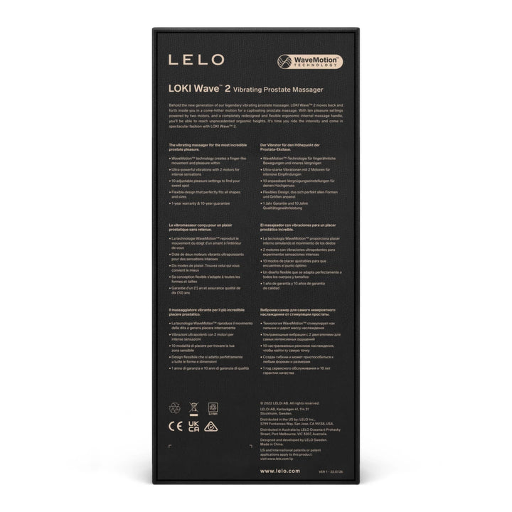 LELO Loki Wave 2 Base Blue - massager with WaveMotion technology, 12 modes