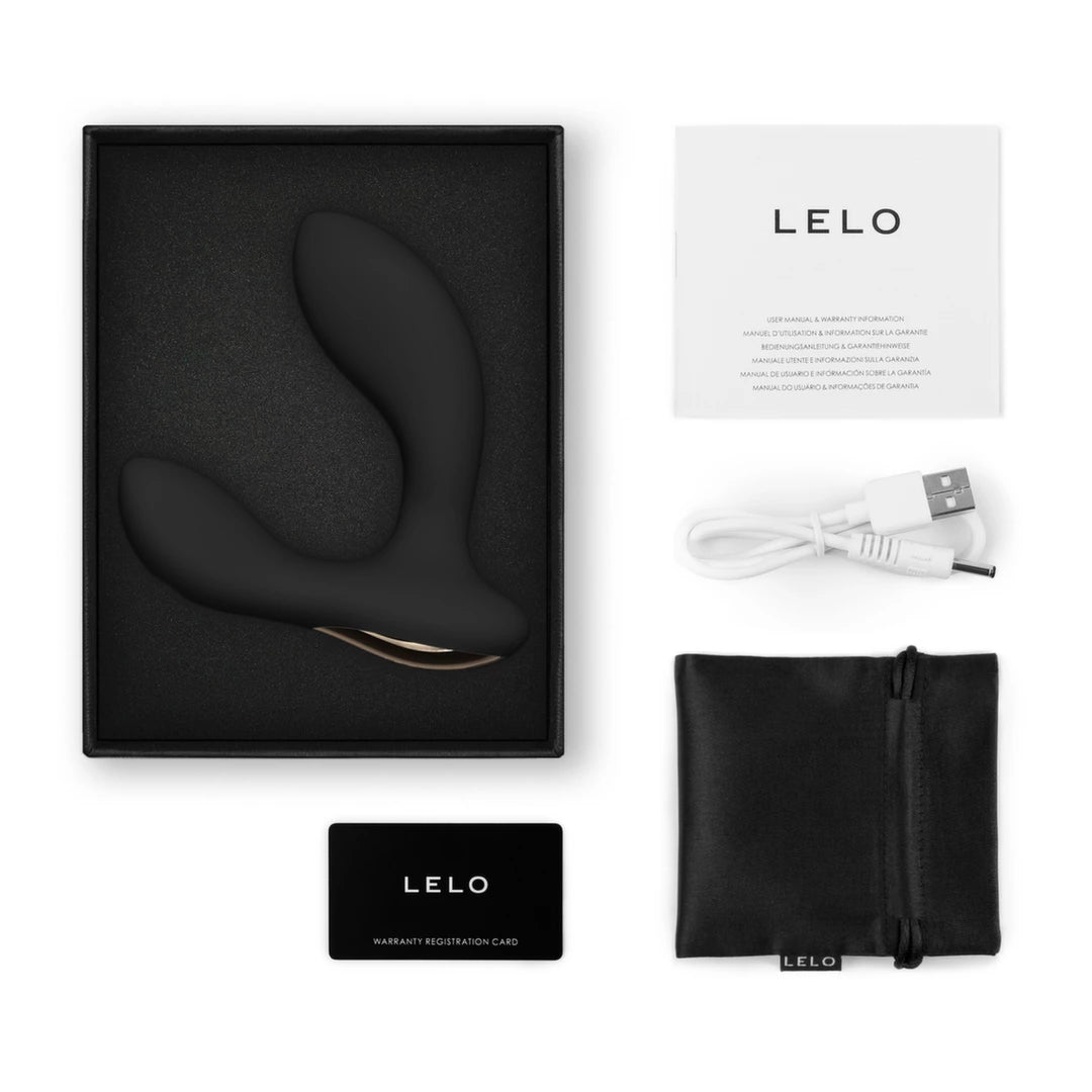 LELO Hugo 2 Black - anatomic massager with app, 16 modes