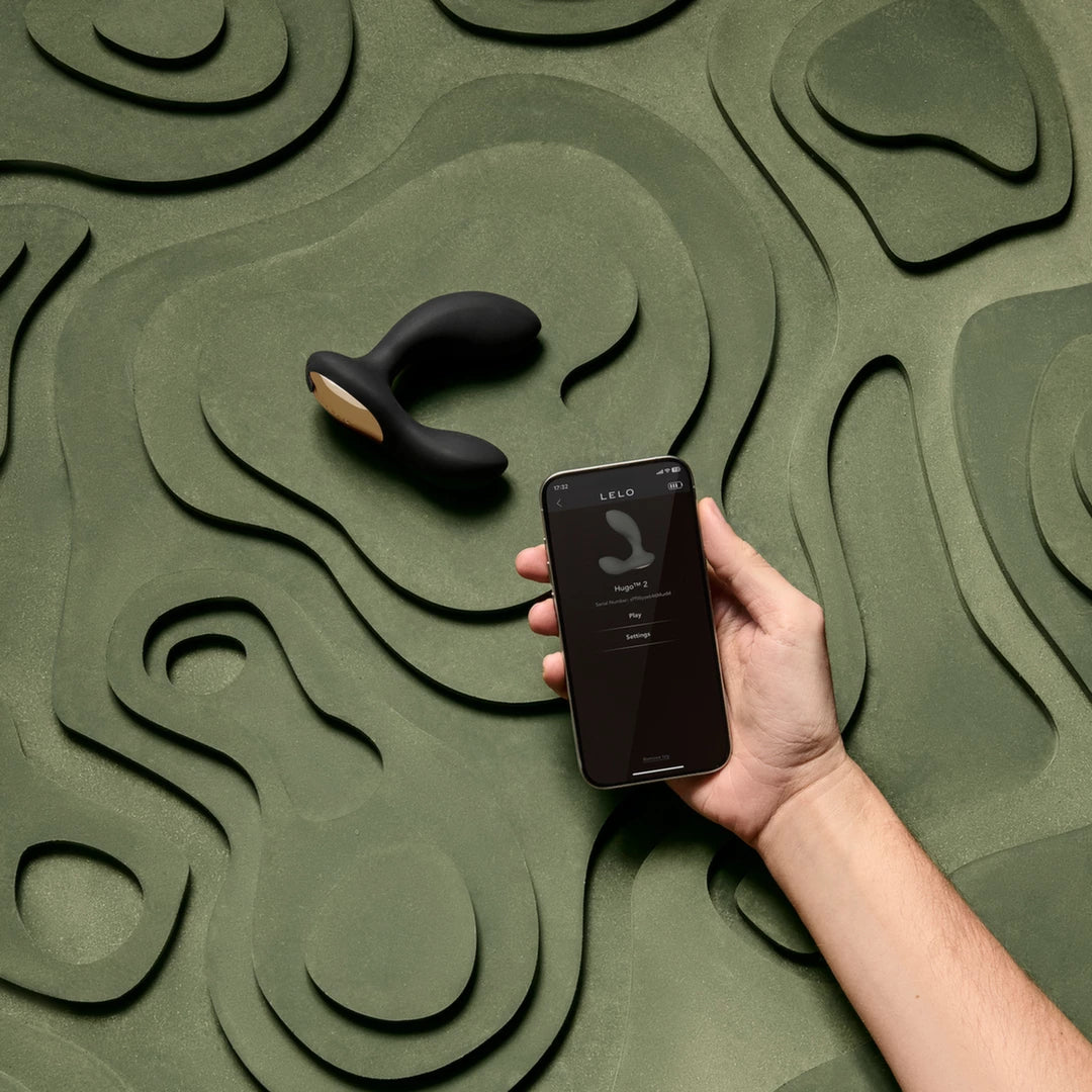 LELO Hugo 2 Black - anatomic massager with app, 16 modes