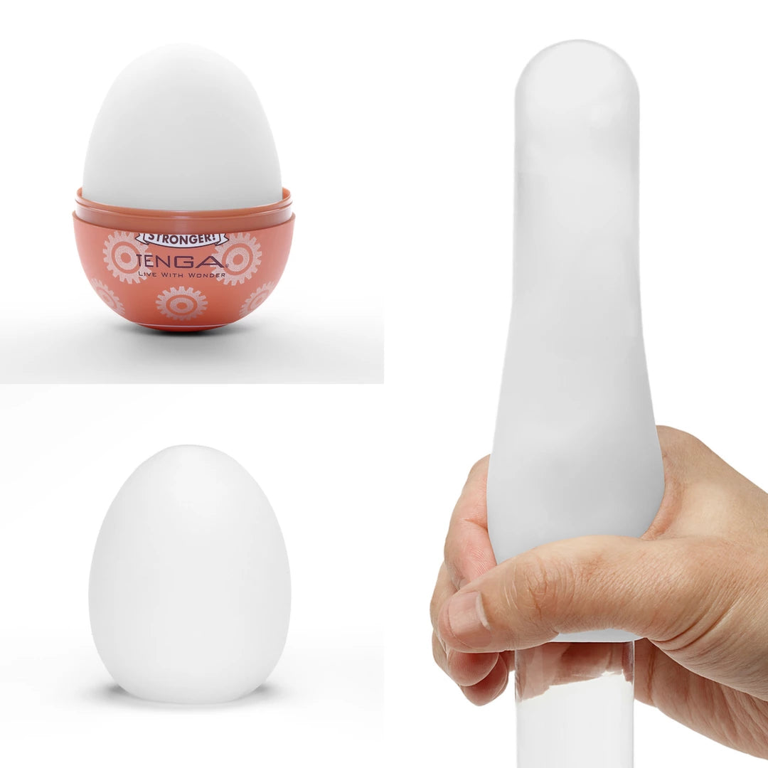 Tenga Egg Gear II - kompaktowa maszyna intymna o spiralnej teksturze