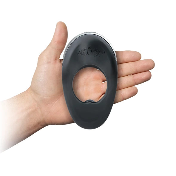 Hot Octopuss Atom Plus Black - vibrating ring, dual motor, black