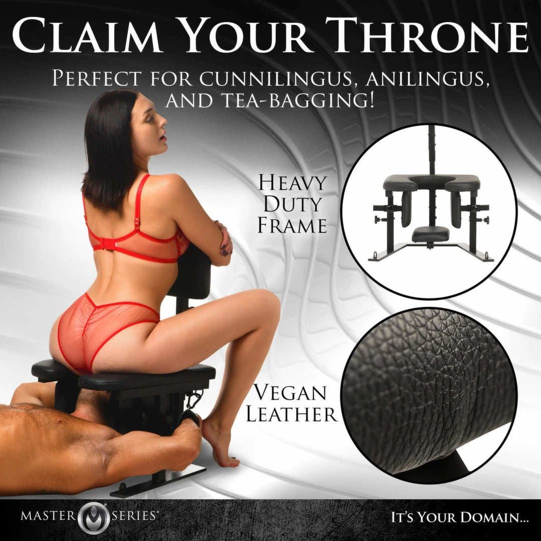 XR Brands Pleasure Throne Adjustable Intimacy Chair Black 120kg