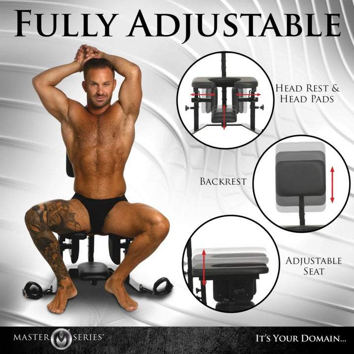 XR Brands Pleasure Throne Adjustable Intimacy Chair Black 120kg