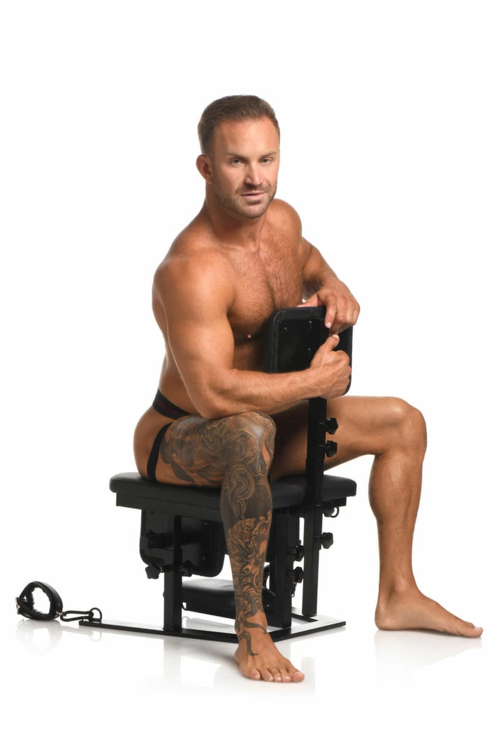 XR Brands Pleasure Throne Adjustable Intimacy Chair Black 120kg
