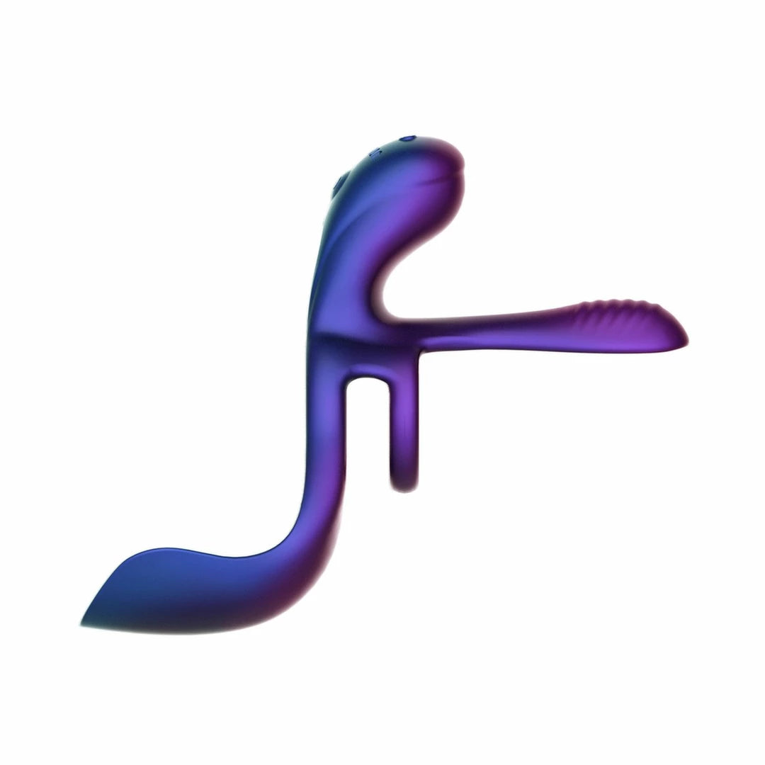 Hueman Zenith - Intimate Ring with Massage Function and Remote Control Purple