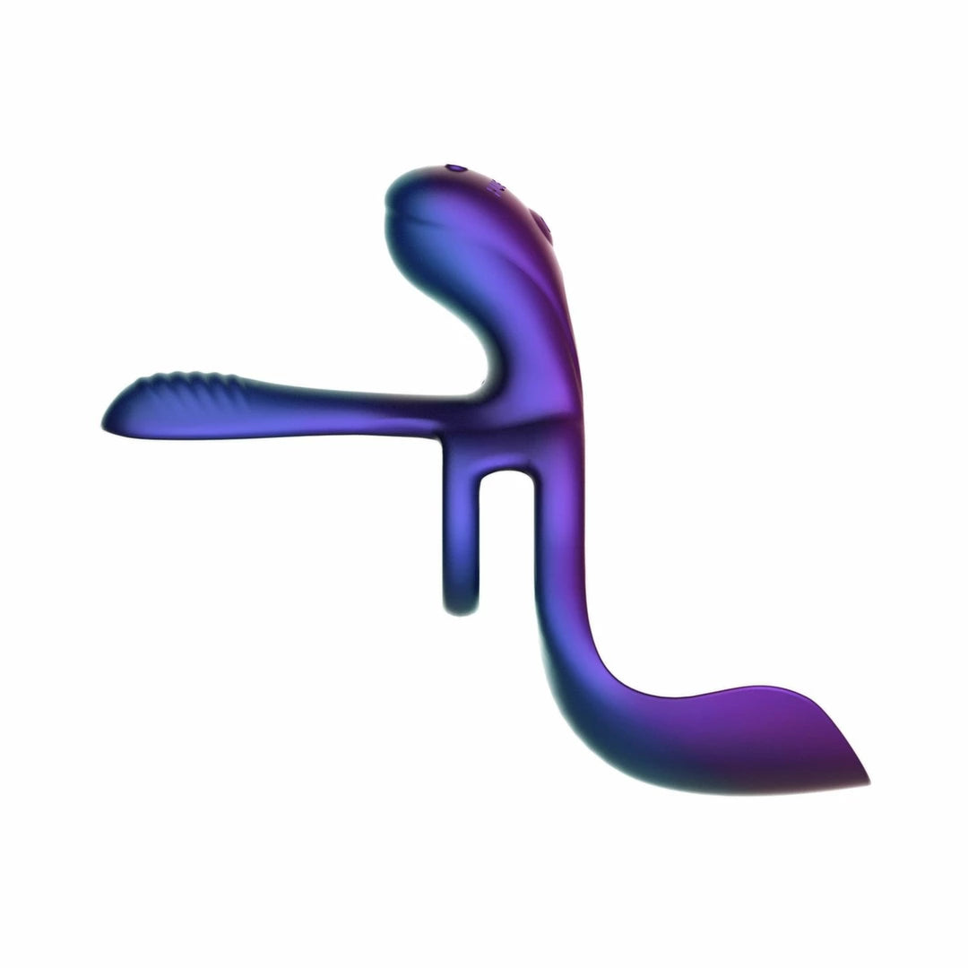 Hueman Zenith - Intimate Ring with Massage Function and Remote Control Purple