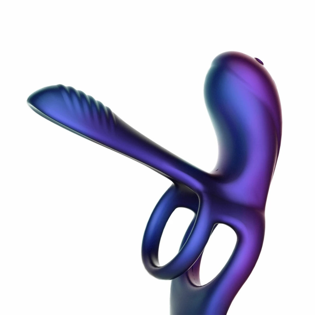 Hueman Zenith - Intimate Ring with Massage Function and Remote Control Purple