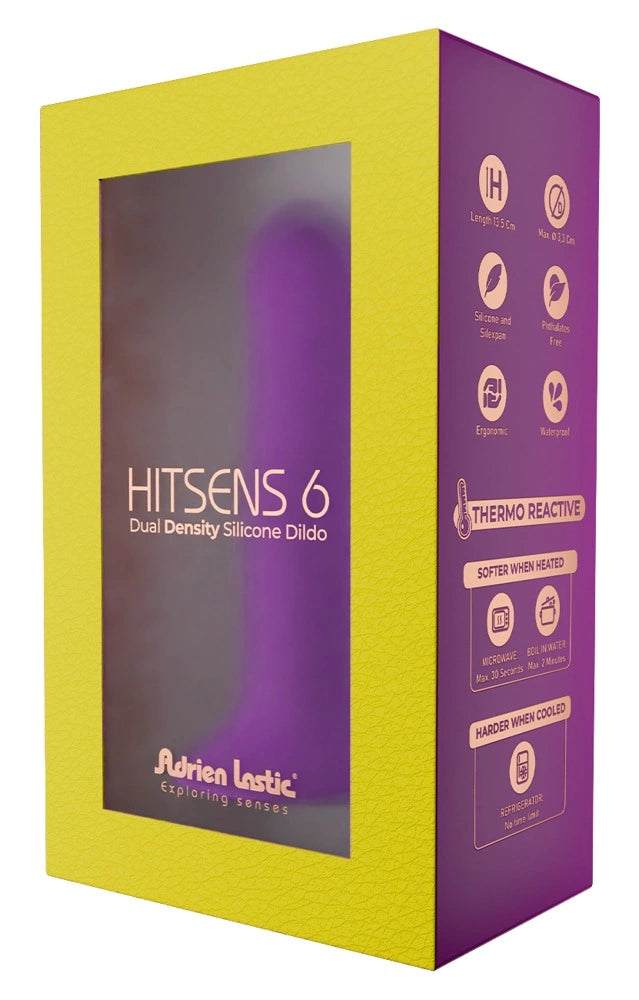 Adrien Lastic Hitsens 6 model silikonowy, elastyczny, fioletowy 13,5 cm