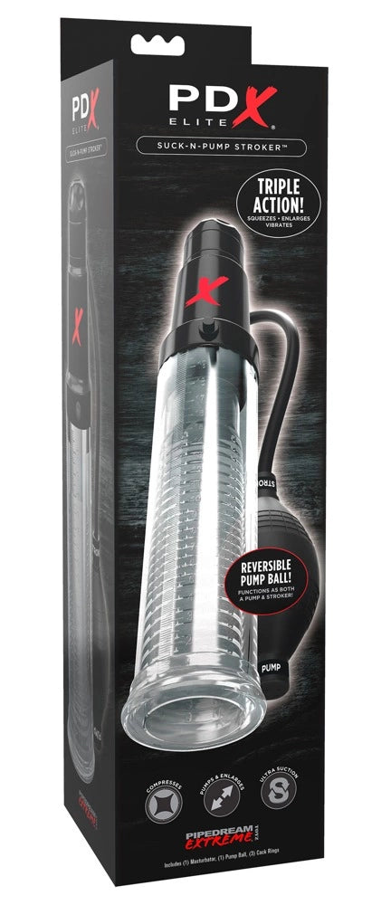 PDX Elite 2-in-1 Intimate System with Vacuum and Vibration Function 33cm