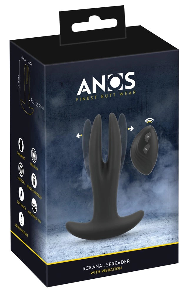 ANOS RC Spreader 2-arm with vibration, silicone, remote control, black