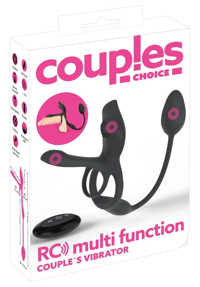 Couples Choice RC 5-in-1 Multifunctional Vibrating System Black