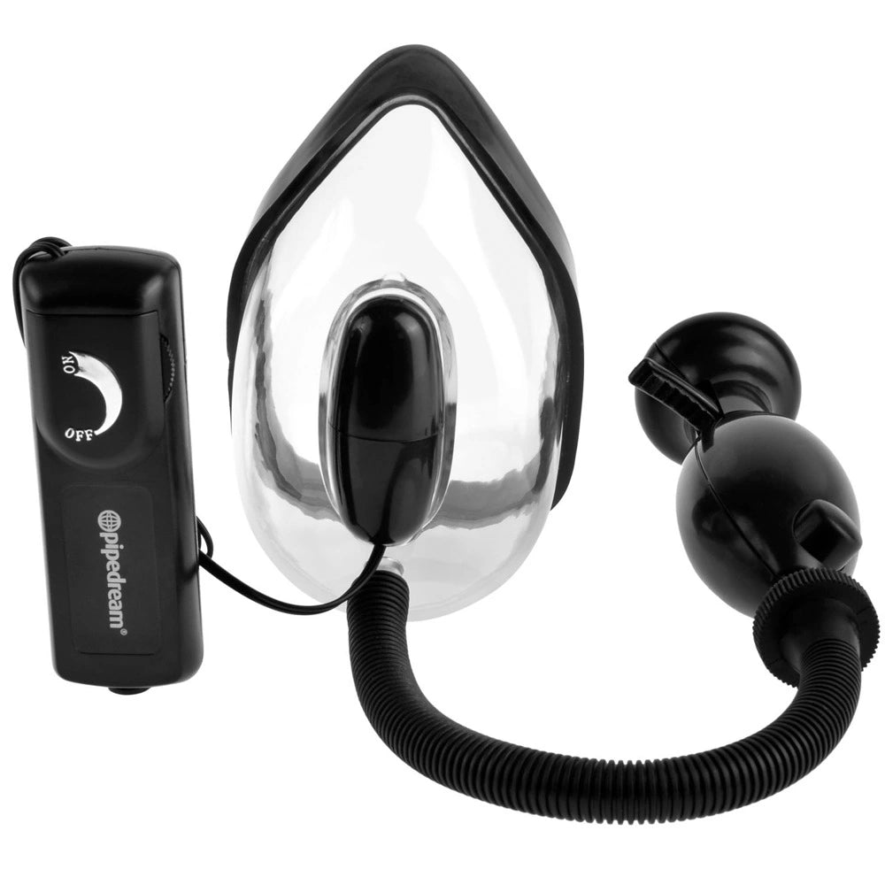 Fetish Fantasy Extreme Transparent Intimate Pump with Vibrating Remote
