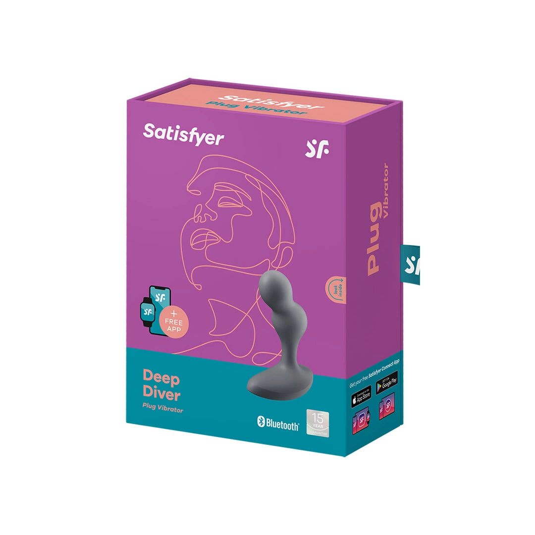Satisfyer Deep Diver - vibrating Bluetooth silicone anal plug IPX7