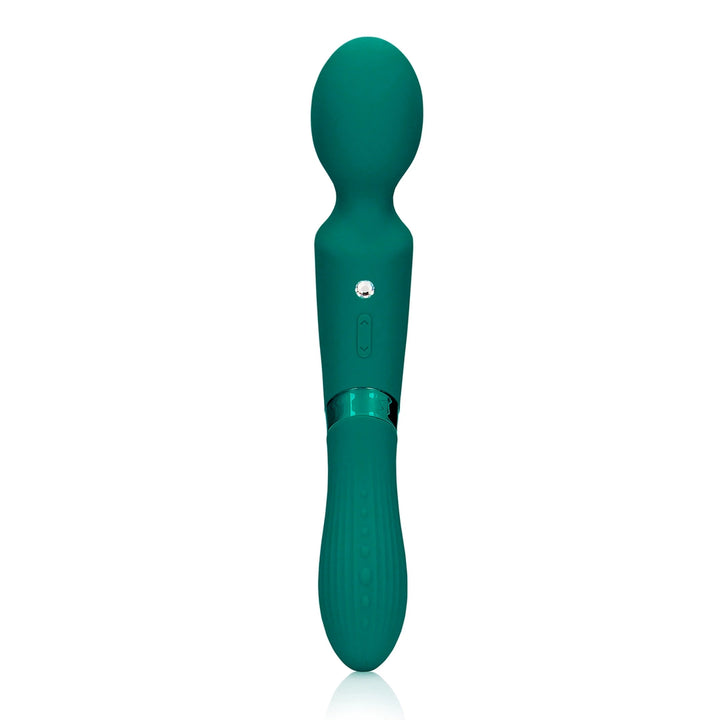 Loveline Green Gable - double-sided vibrating wand for couples