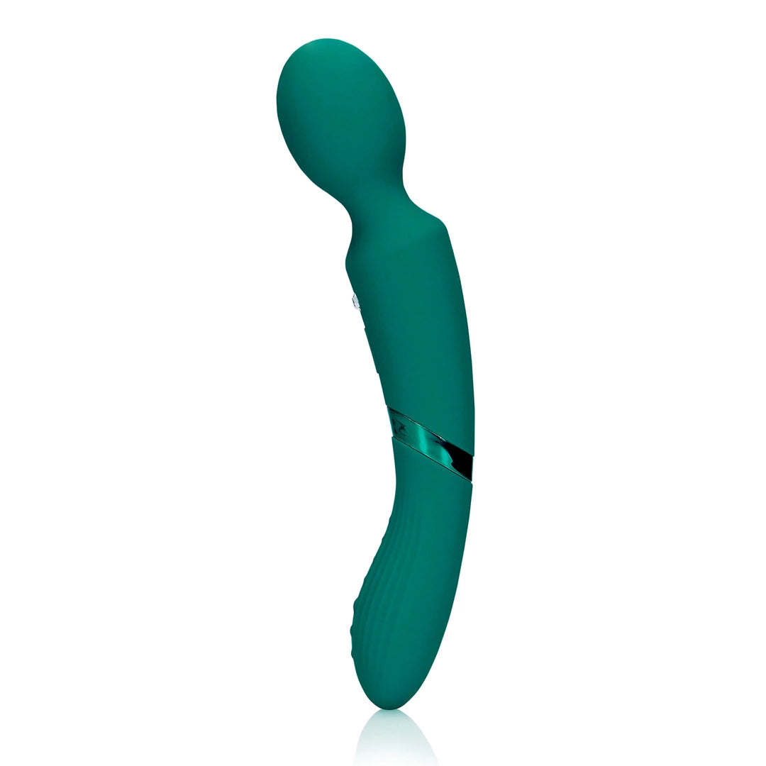 Loveline Green Gable - double-sided vibrating wand for couples