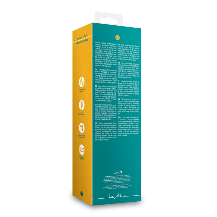 Loveline Green Gable - double-sided vibrating wand for couples