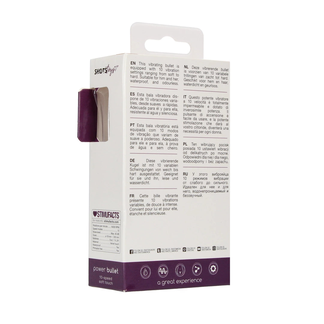 Shots Toys Bullet 10-speed wodoodporny mini wibrator czarny